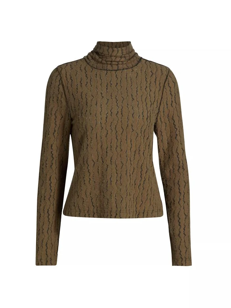 If Only Studio Textured Wave Turtleneck Top 1