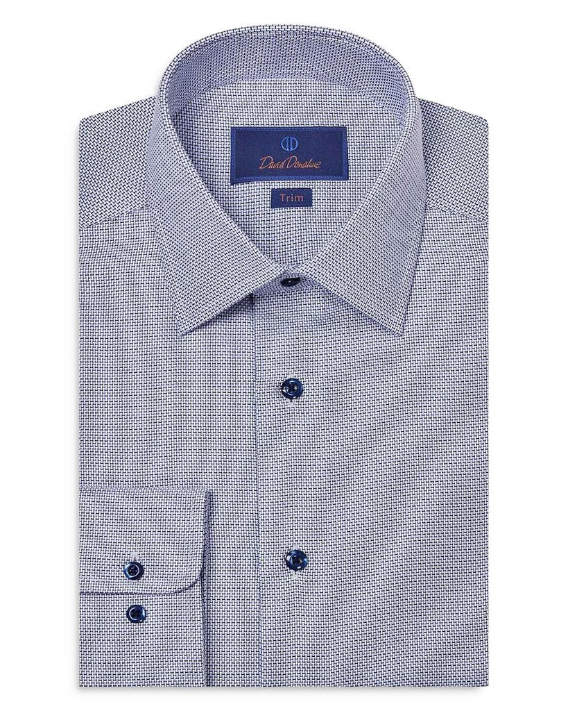 David Donahue Trim Fit Textured Dobby Dress Shirt 1