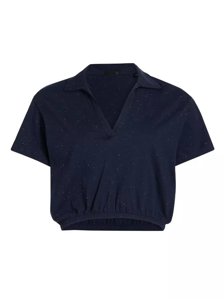ATM Anthony Thomas Melillo Cotton Jersey Crop Polo Shirt 1