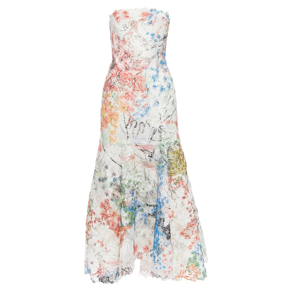 Shop Runway scribble print lace lace strapless midi dress on Sale at  BeyondStyle  Get 37% Off Runway scribble print lace lace strapless midi  dress with Limited-Time Flash Deals, Exclusive Discounts, and