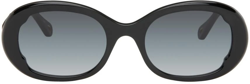 Chloé Black Oval Sunglasses 1