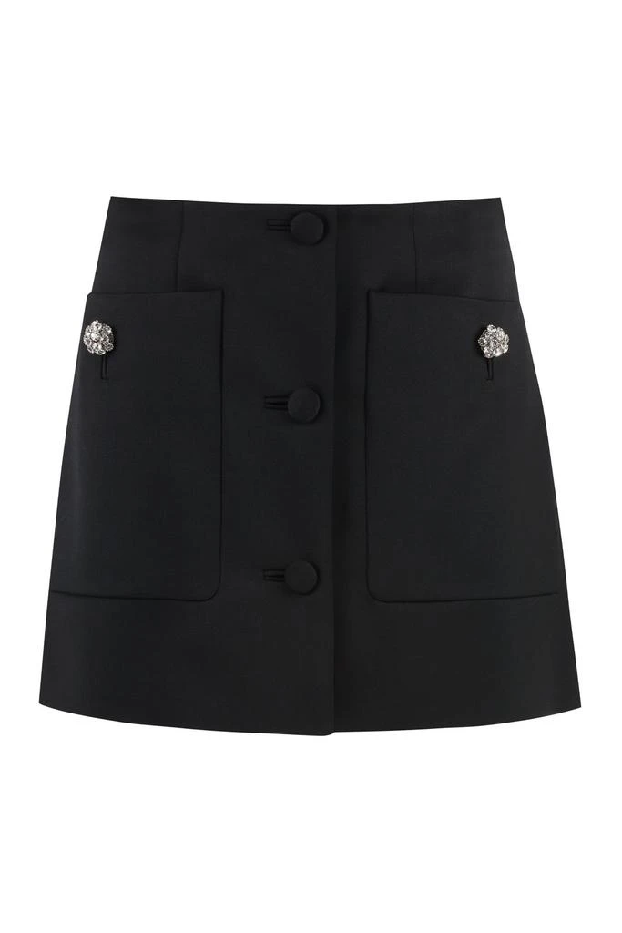 Prada Prada Embellished Straight Hem Mini Skirt 1