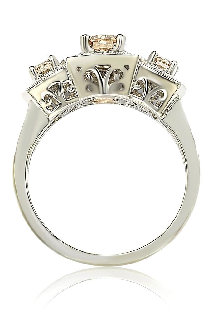 Suzy Levian Sterling Silver Chocolate CZ Engagement Ring