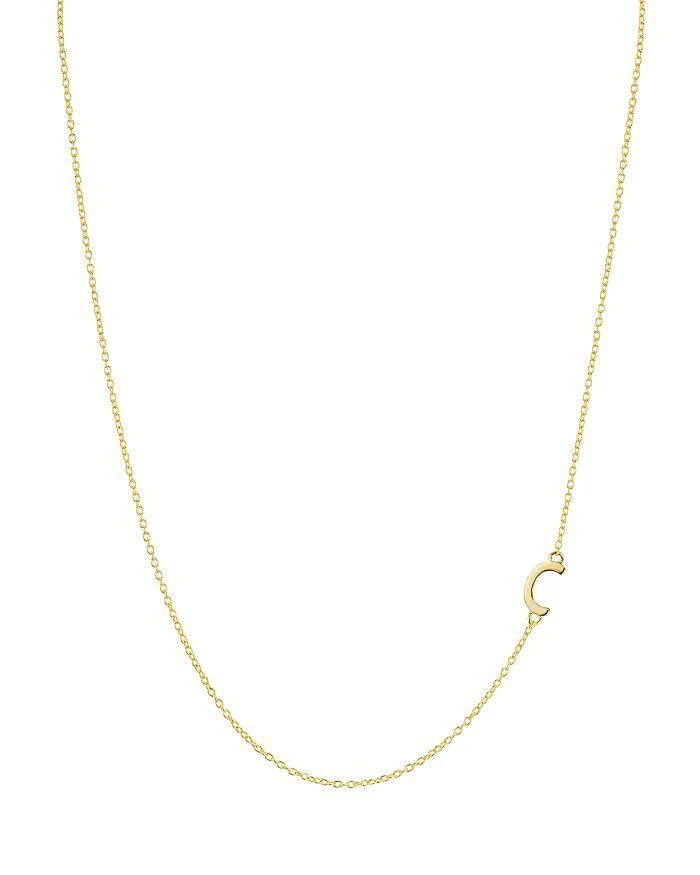 Argento Vivo Asymmetrical Initial Necklace in 18K Gold-Plated Sterling Silver, 16" 1