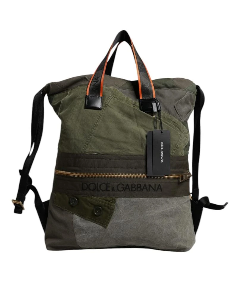 Dolce 
Gabbana Military Patchwork Rucksack Backpack Men
s Bag