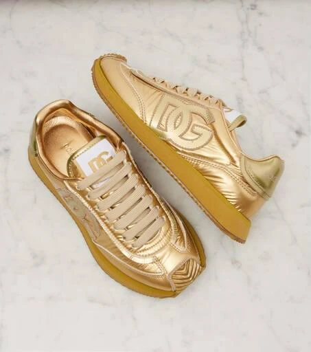 Dolce
Gabbana DG Cushion metallic leather sneakers 5