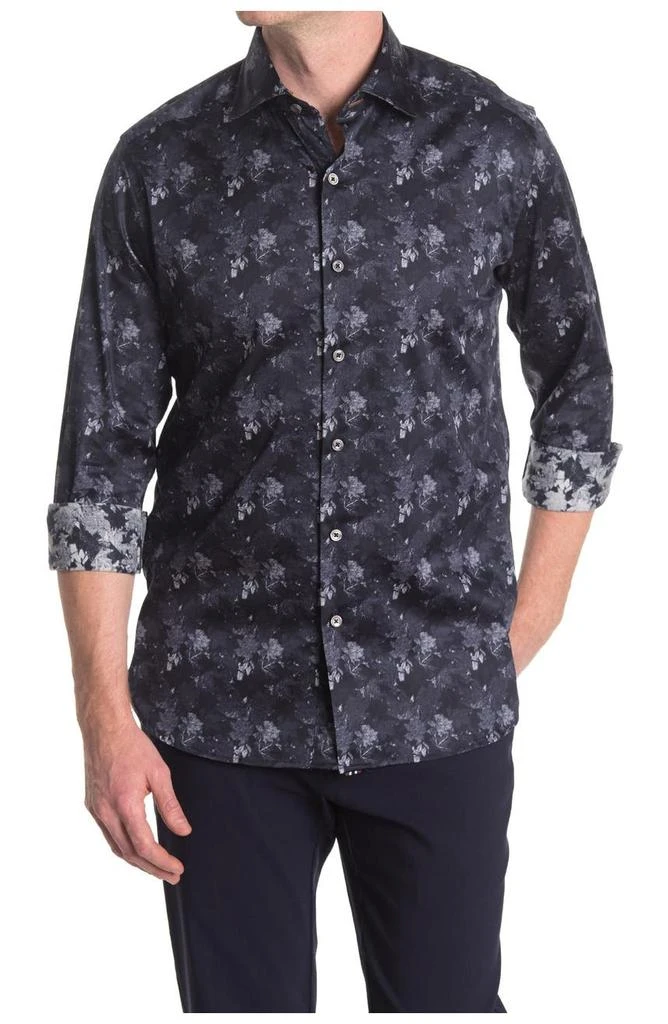 Zanella Tailored Fit Abstract Button-Up Shirt 2