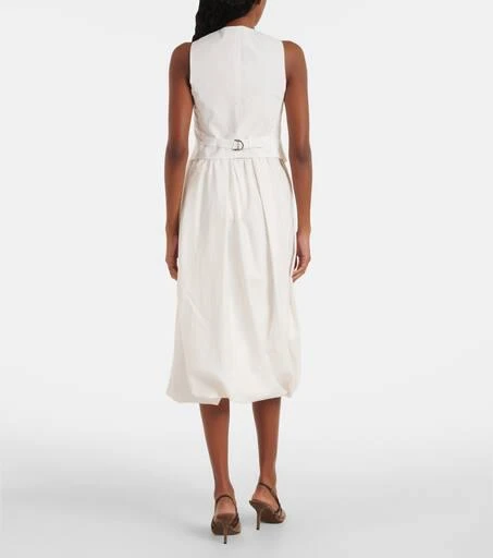 Brunello Cucinelli Monili appliqué cotton-blend poplin vest 3