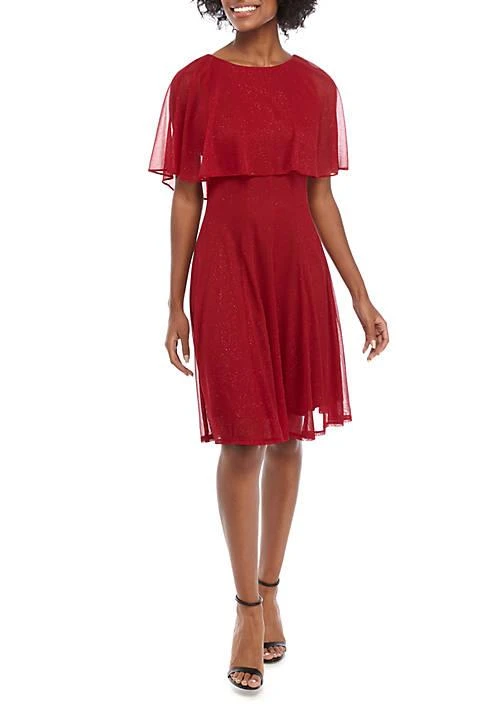 Gabby Skye Occasion Skye Occasion Cape Sparkle Dress 1