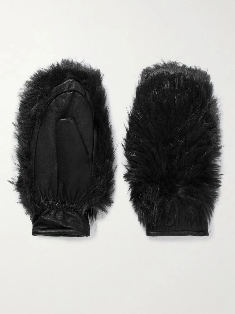 Goldbergh Hill Plush-trimmed Padded Leather Ski Gloves