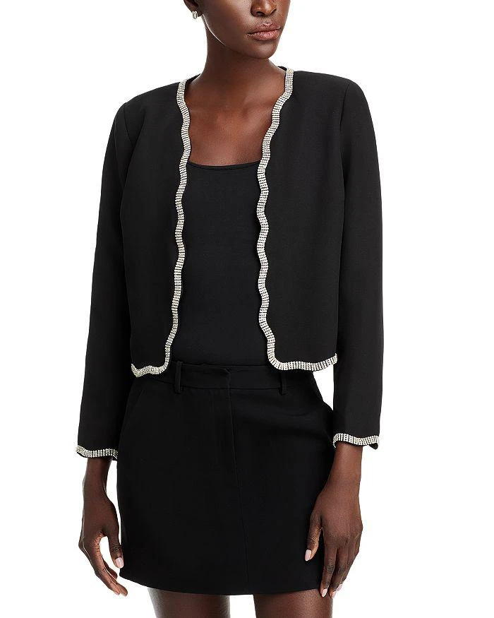 AQUA Crystal Trim Blazer - Exclusive 1