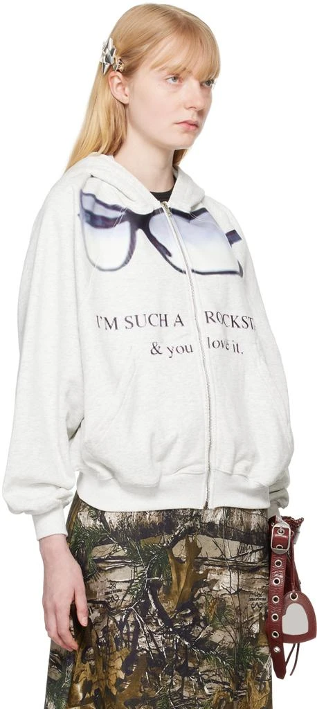 Praying SSENSE Exclusive Gray 'Rockstar' Hoodie 2