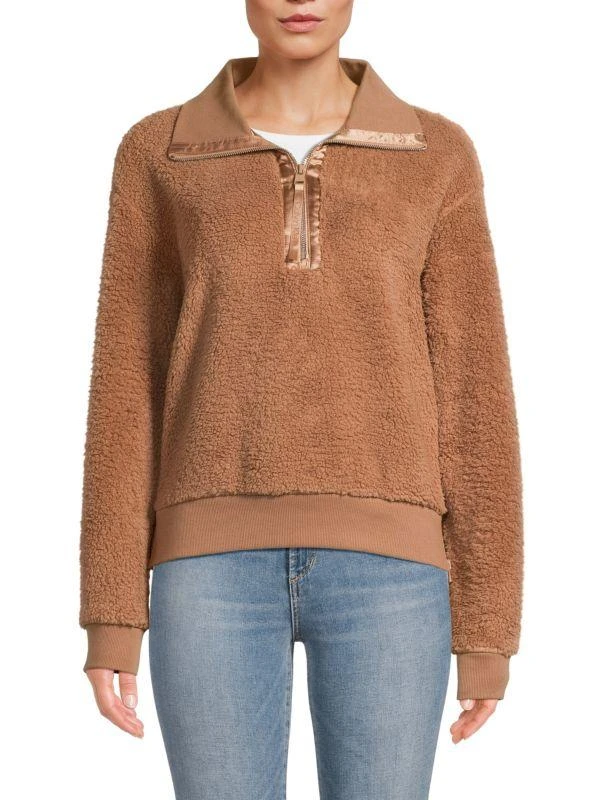 Calvin Klein Fuzzy Zip Up Sweater 1