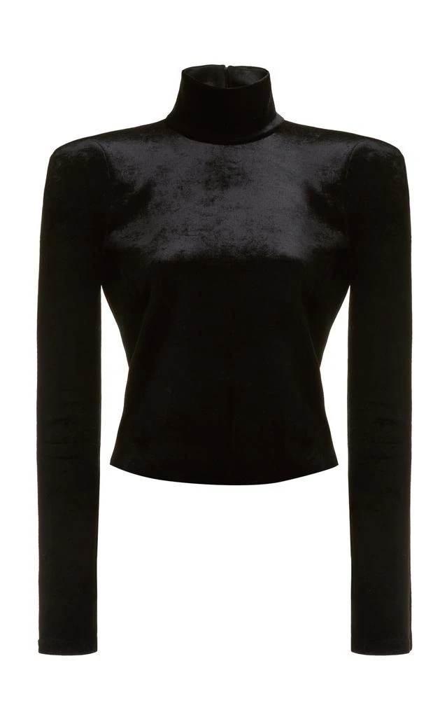 Balenciaga Balenciaga - Velvet Turtleneck Bodysuit - Black - FR 34 - Moda Operandi 1