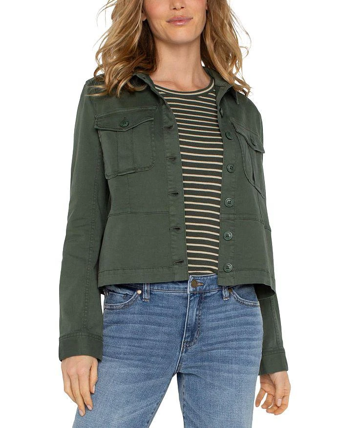 Liverpool Los Angeles Peplum Hem Trucker Jacket 1