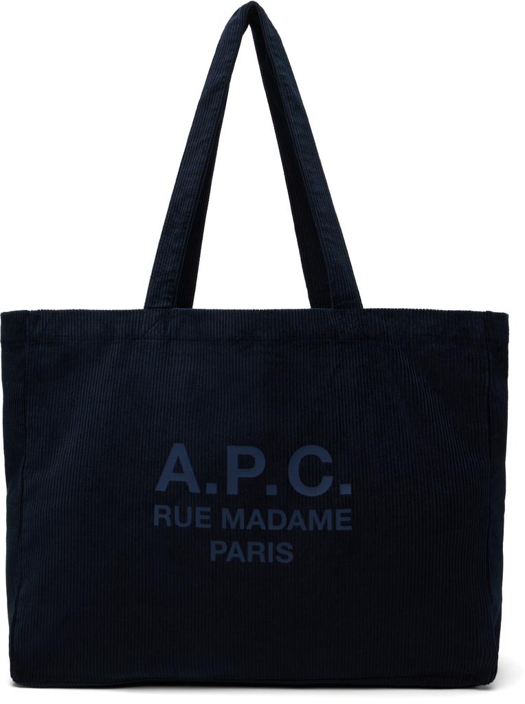 ♥APC♥Daniela Shoulder Bag - Dark Navy A.P.C. Navy Daniela Shopping Tote - Tote Bags - BeyondStyle