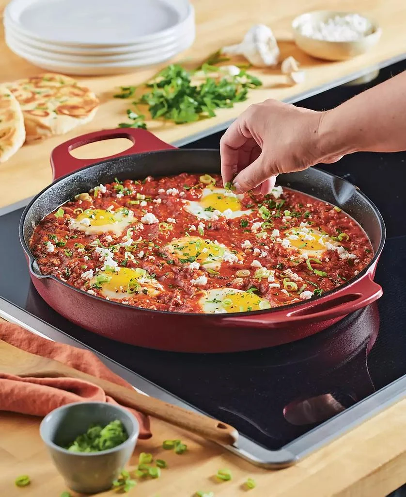 Rachael Ray Nitro Cast Iron 14" Skillet with Side Handles 7