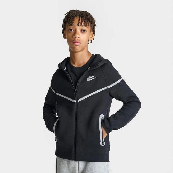 NIKE Boys' Big Kids' Nike Sportswear Tech Fleece Reflective Full-Zip Hoodie 1