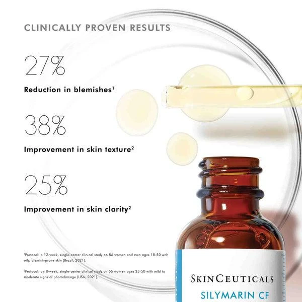 SkinCeuticals SkinCeuticals Clarifying Adult Acne Skin System with Salicylic acid & Travel Sized Silymarin CF Vitamin C Serum ($246 Value) 6