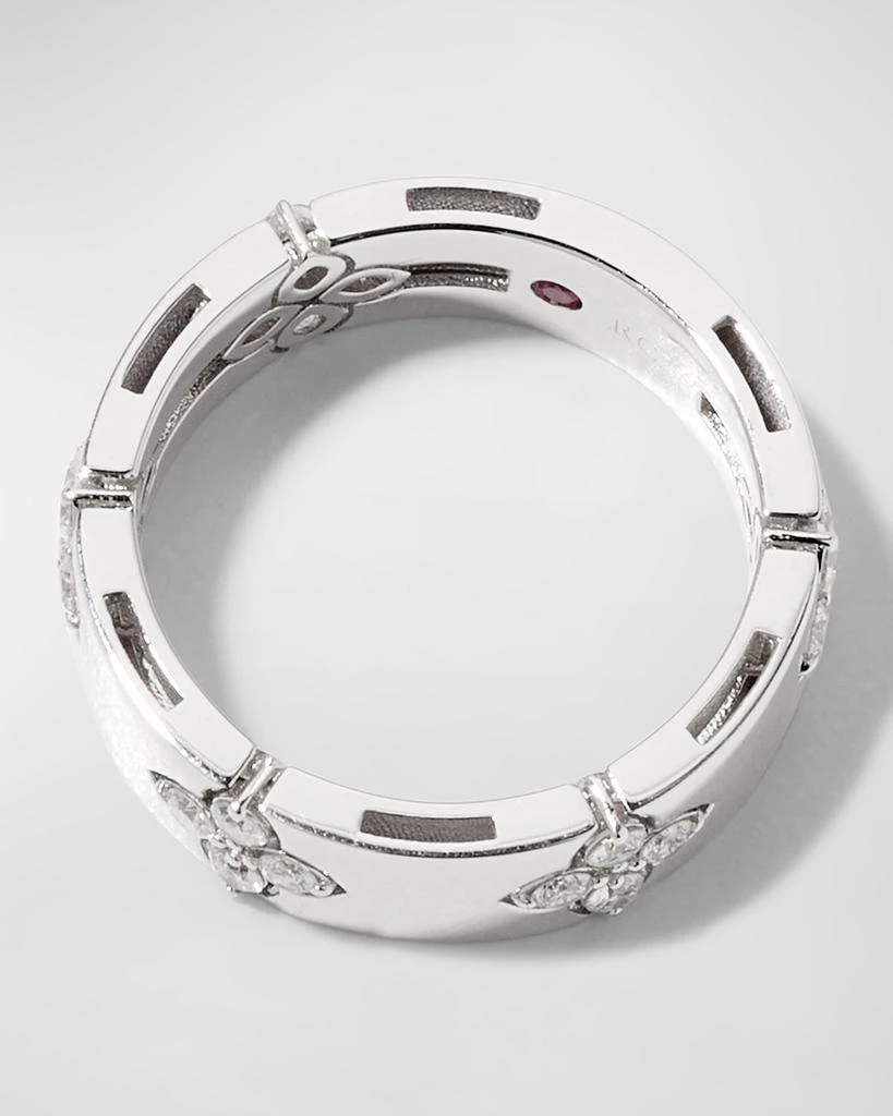 Roberto Coin 18K White Gold Diamond Love In Verona Ring, Size 7 4