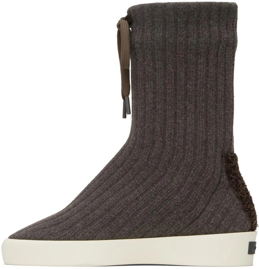 Fear of god Gray Moc Knit High Sneakers 3