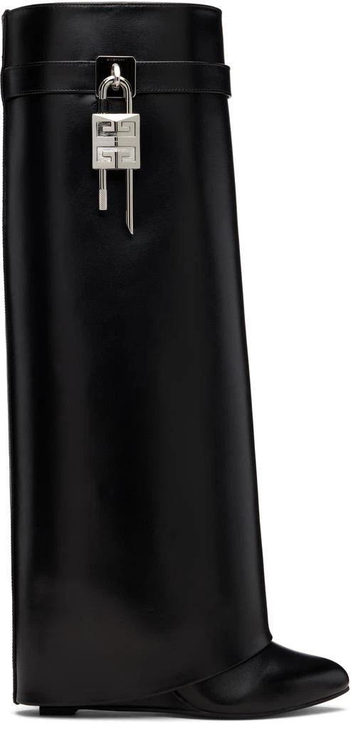 Givenchy Black Shark Lock Tall Boots 1