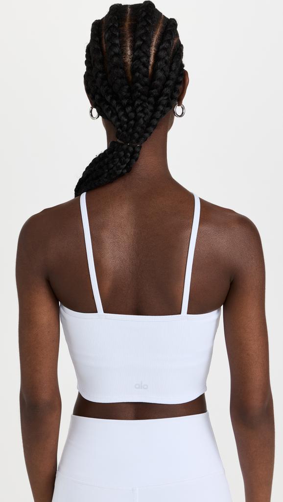 Alo Yoga Goddess Ribbed Cross Crop Top