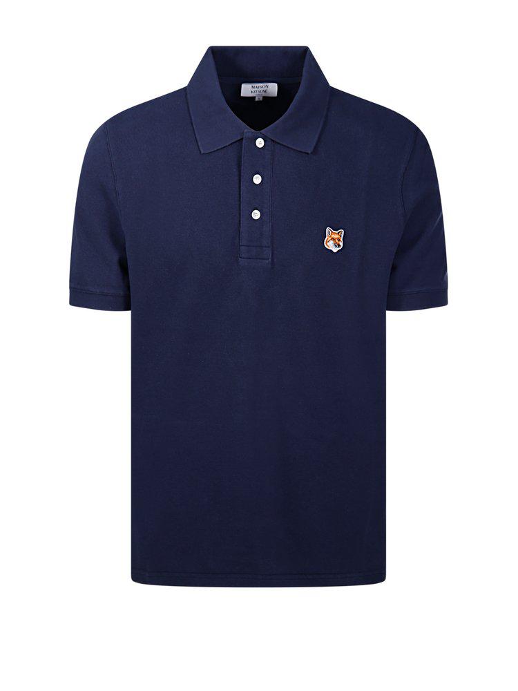 Maison Kitsuné Maison Kitsuné Fox Head Patch Short-Sleeved Polo Shirt