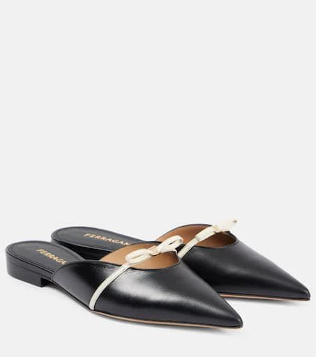 Salvatore Ferragamo Bow-detail leather mules 1