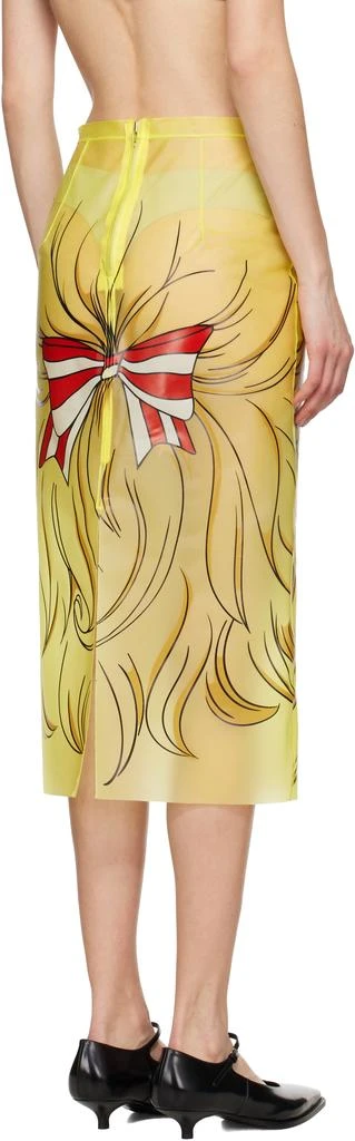 pushBUTTON Yellow Crying Girl H-Line Midi Skirt 3