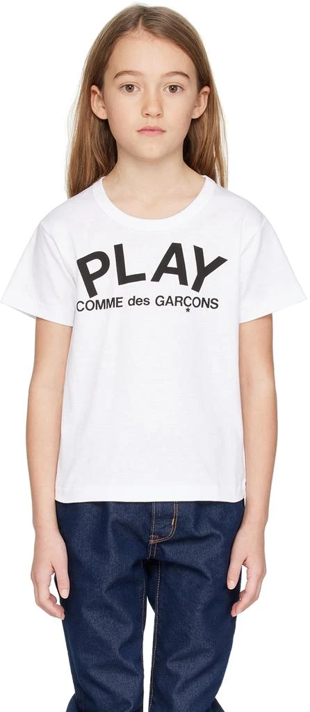 Comme des Garcons Kids White 'Play' T-Shirt 1