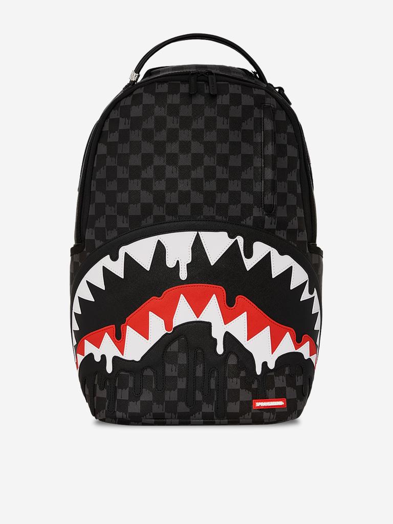 SprayGround Kids Dripping Sharks In Paris DLXV Backpack in Black (45.72cm)
