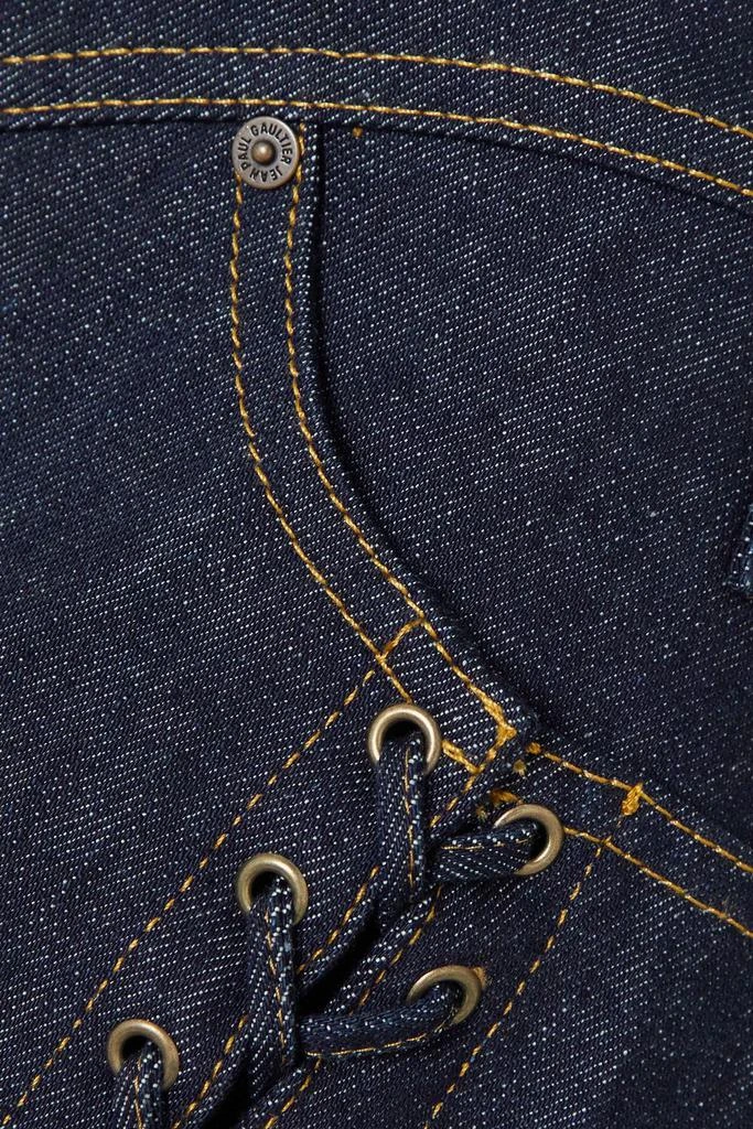 Jean Paul Gaultier Lace-up denim shorts 4