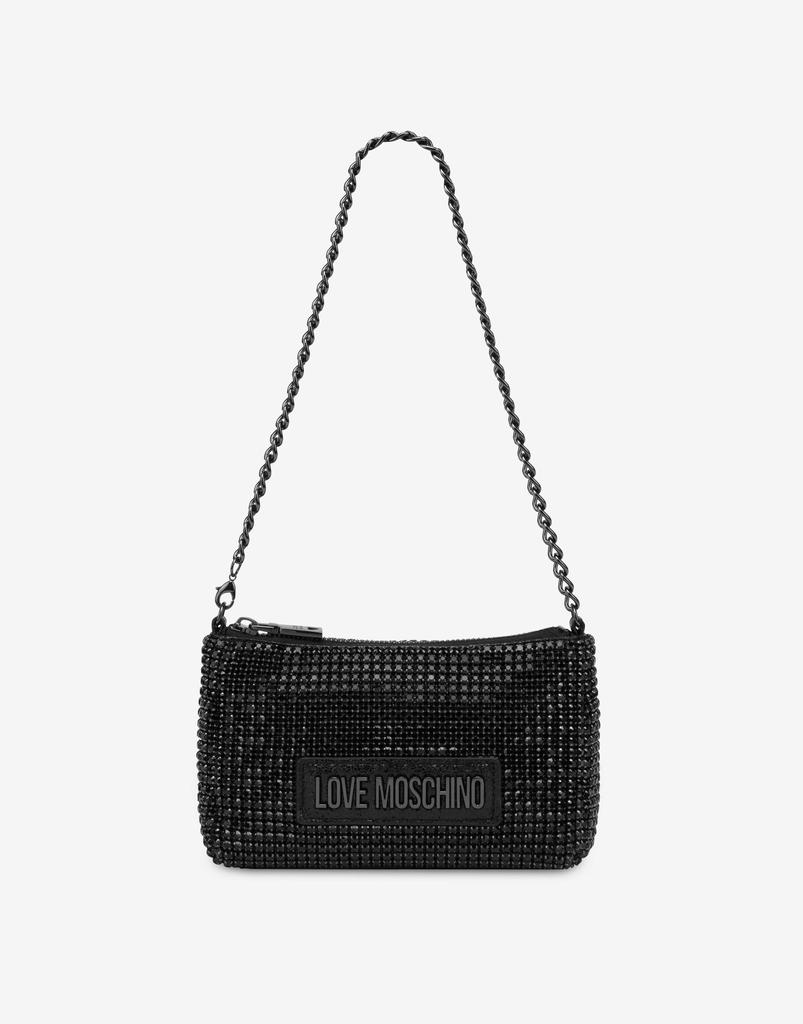 Love Moschino Mini Bag With Zip And Rhinestones
