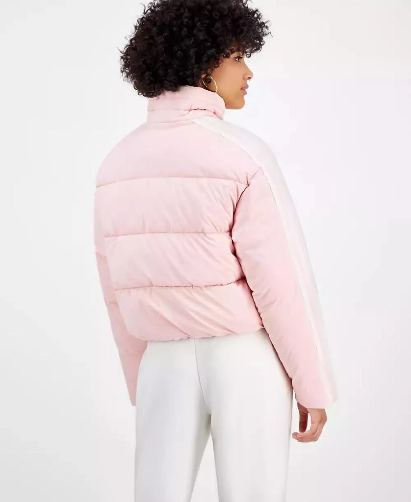 GUESS Women's Jean Mock-Neck Zip-Front Puffer Jacket 2