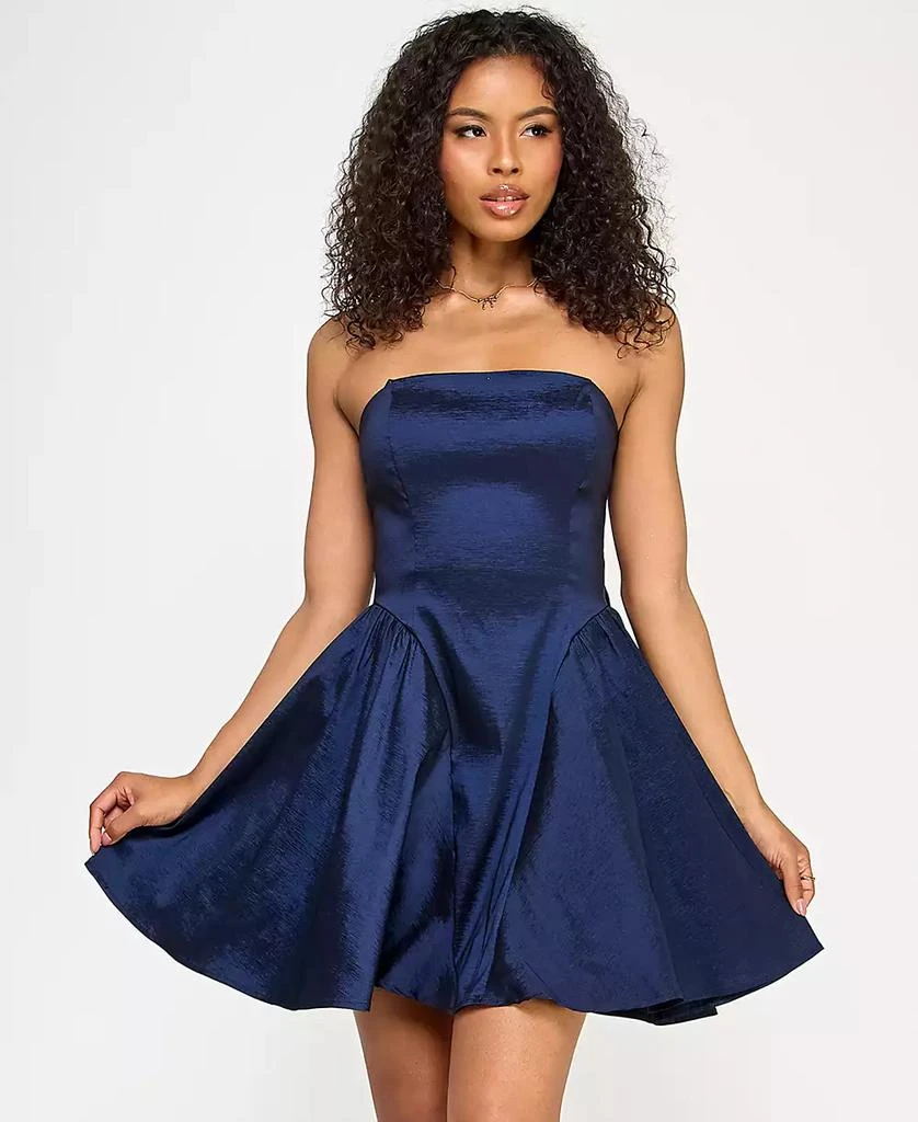 KATIA RAE Juniors' Bow-Back Strapless Dress 1