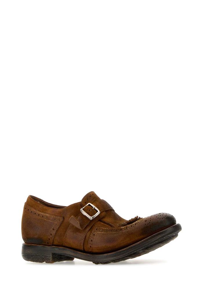 Church's Caramel Suede Shanghai W Monk Strap Shoes