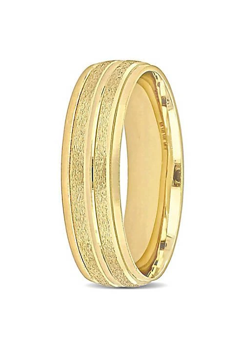 Belk & Co. Co. Double Row Textured Mens Wedding Band In 14K Yellow Gold 3
