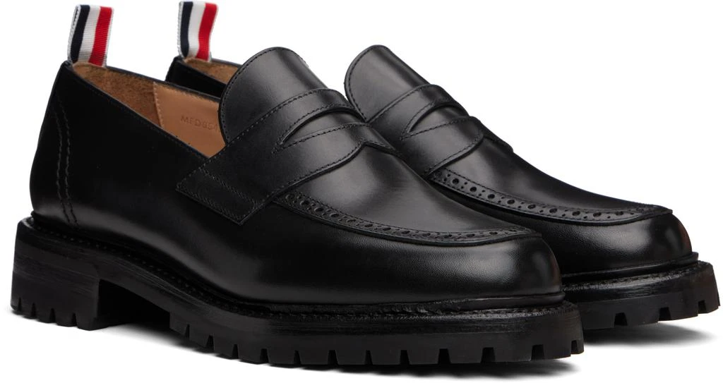 Thom Browne Black Classic Penny Loafers 4