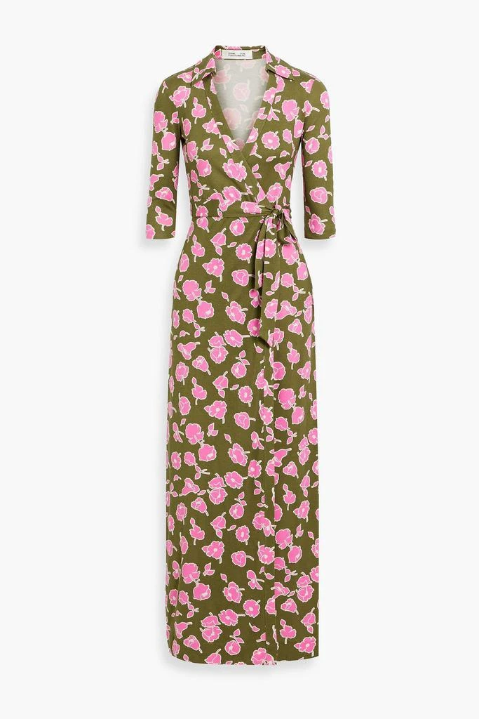 Diane von Furstenberg Abigail floral-print silk maxi wrap dress 1