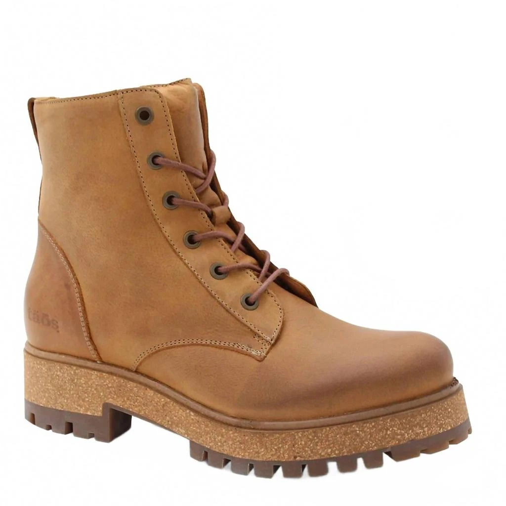 taos Women's Main Street Boot In Tan Leather 2