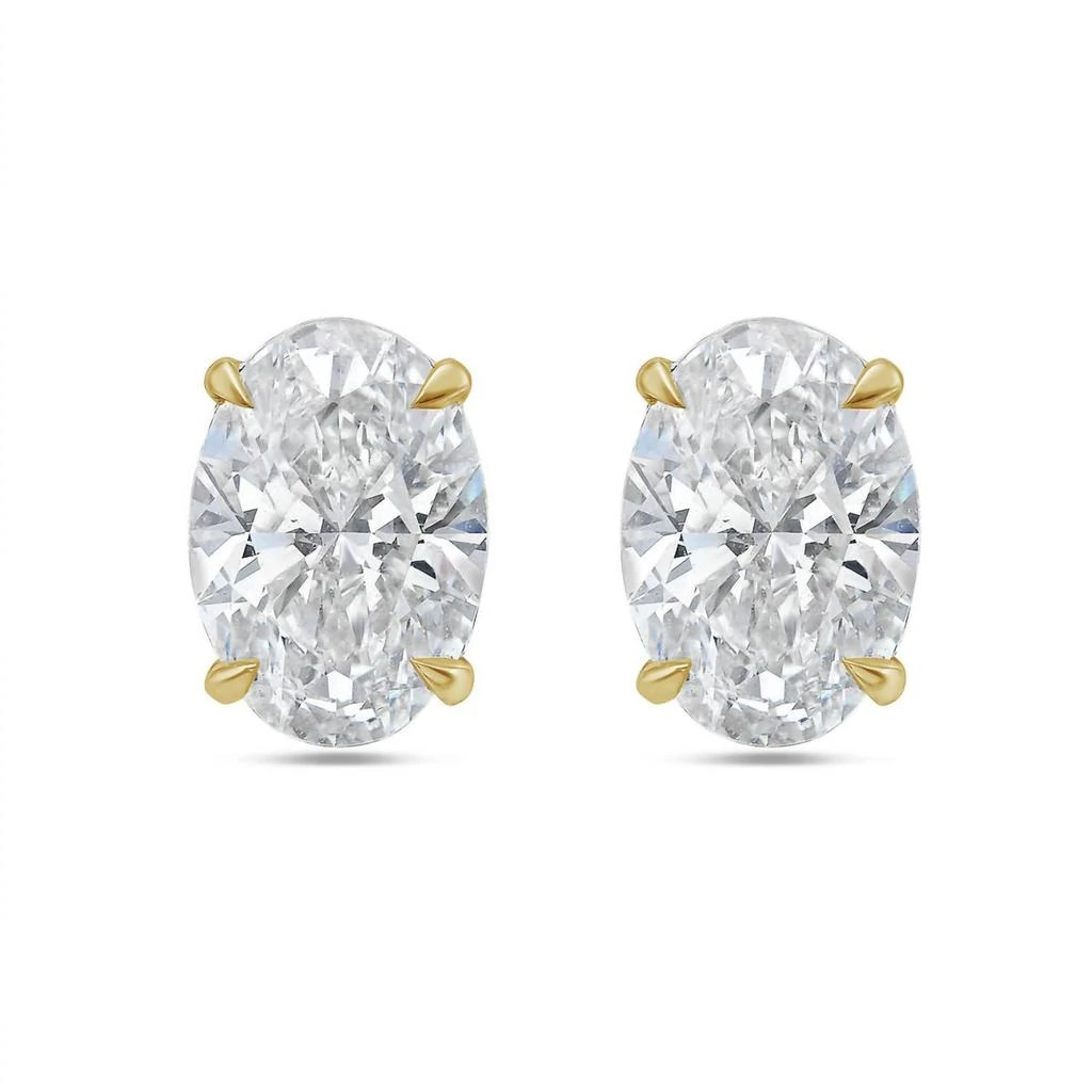 Diana M Jewels Diana M Jewels - 1.5 Cts Lab Grown Oval Cut Stud Earrings 2