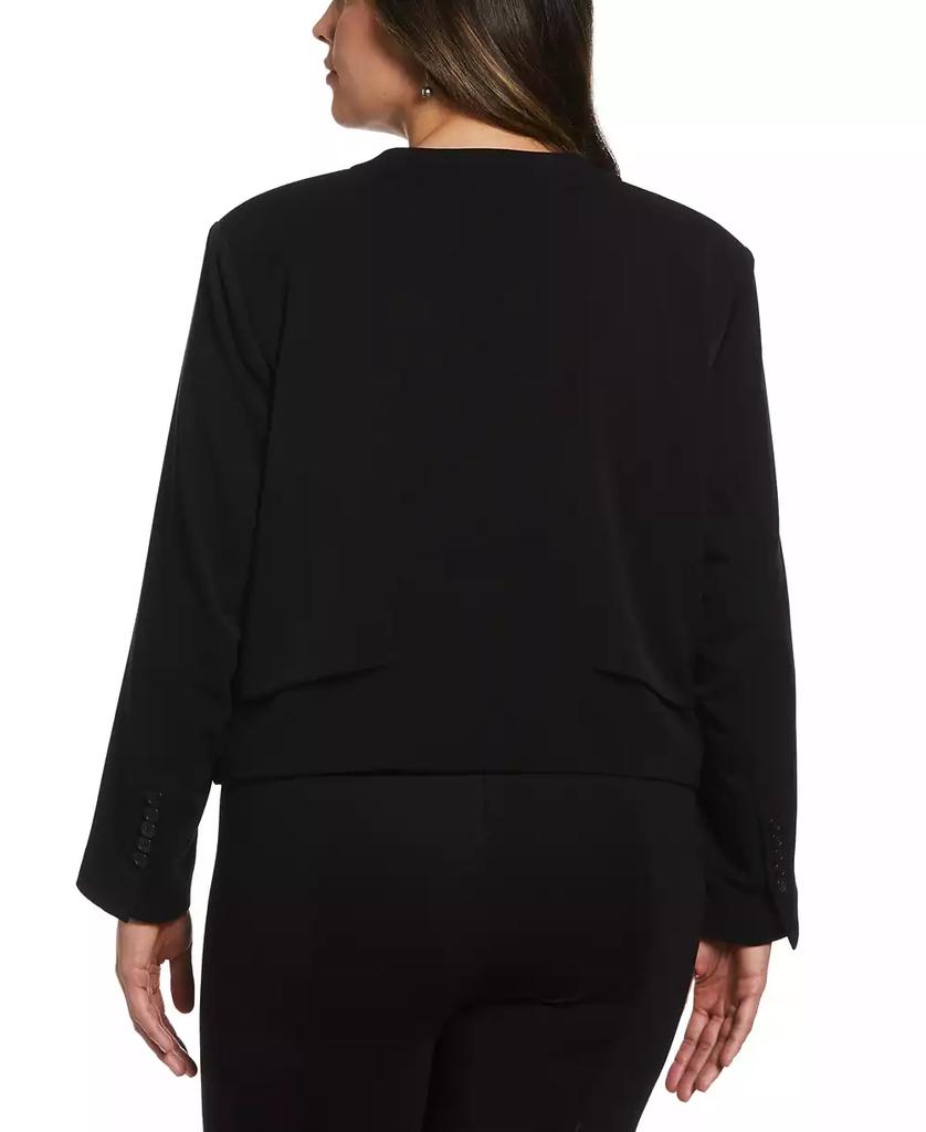 Rafaella Plus Size Cropped Angled Open Blazer