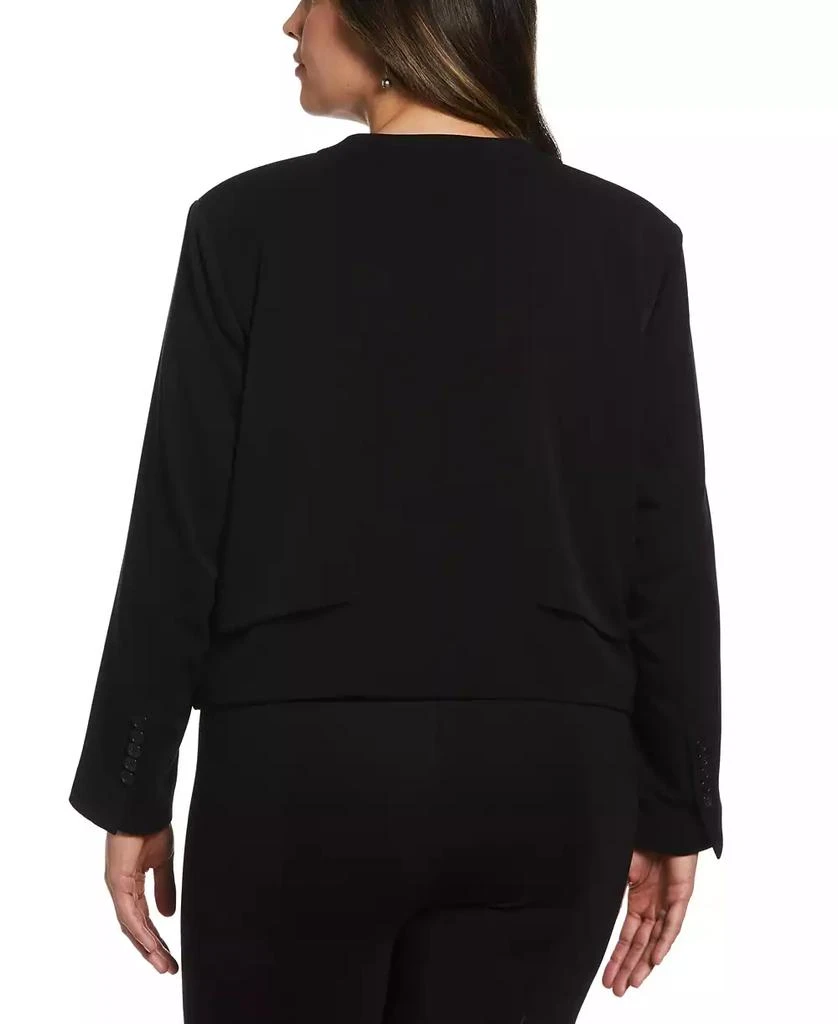 Rafaella Plus Size Cropped Angled Open Blazer 2