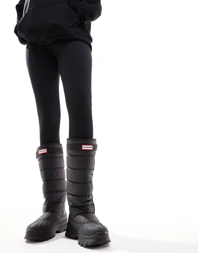 Hunter Hunter Intrepid tall buckle snow boots in black 1