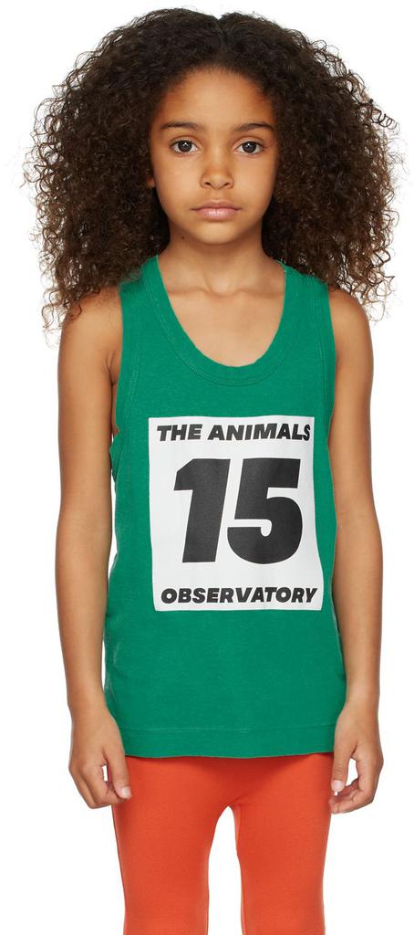 The Animals Observatory Kids Green 15 Frog Tank Top