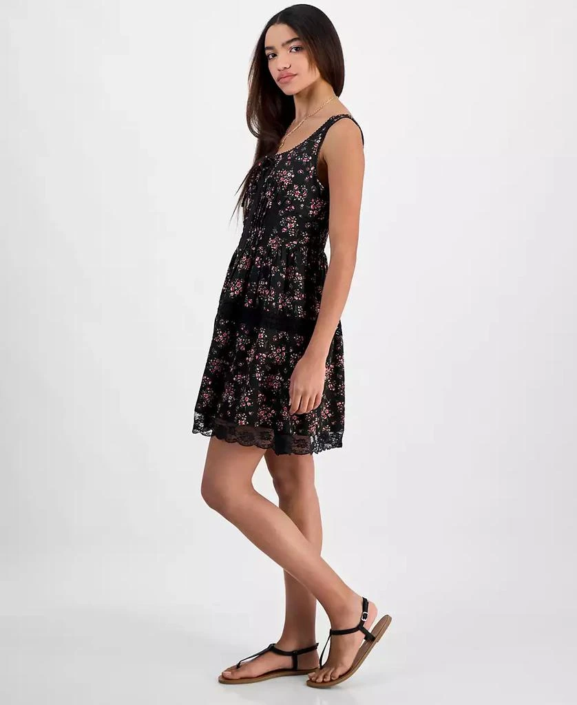 Planet Heart Juniors' Printed Sleeveless Corset Mini Dress 3