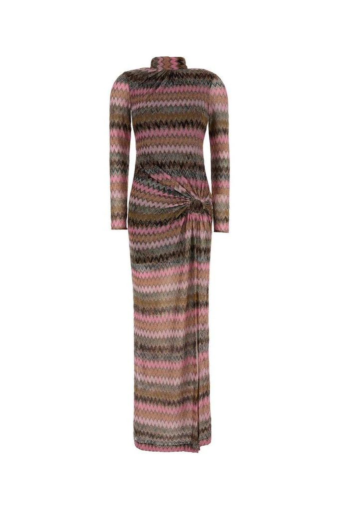 Missoni Long-sleeved Cut-out Chevron Maxi Dress 1