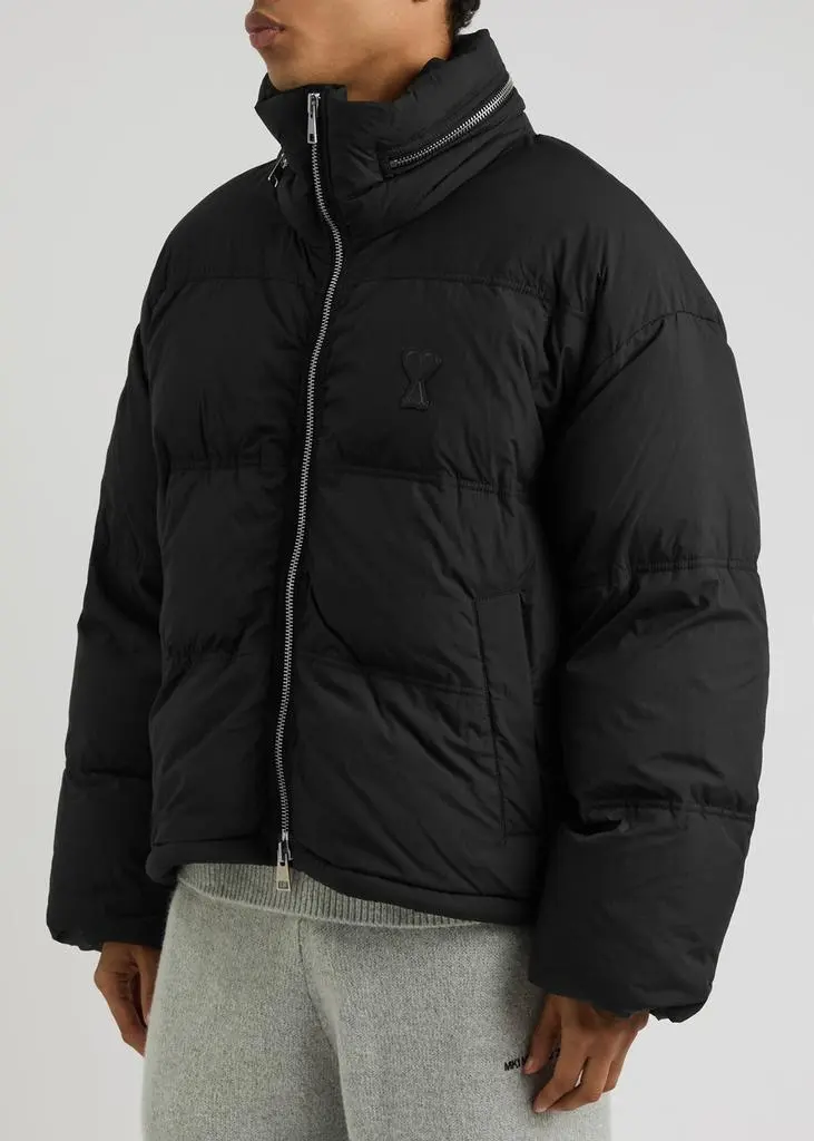 AMI Quilted hooded shell jacket 2