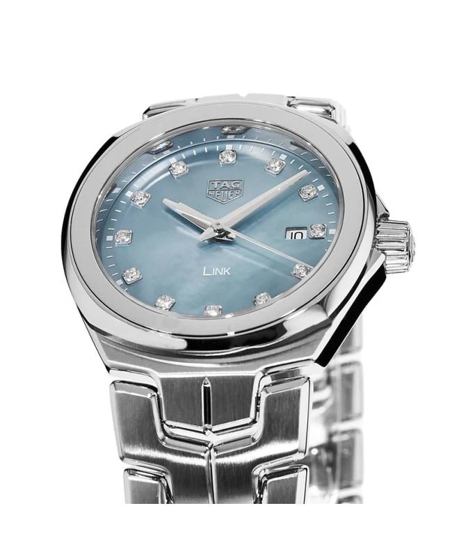 TAG Heuer Tag Heuer Link Quartz 32mm Blue Mother of Pearl Diamond Dial Steel Women's Watch WBC1313.BA0600 2